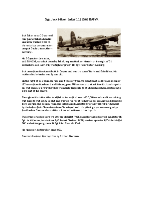 A preview of a PDF biography for Baker, Jack Hilton